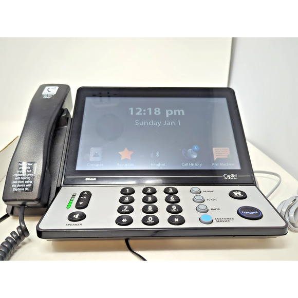 CapTel 2400ibt Captioned Hearing Impaired Touch Screen Telephone Bluetooth - Picture 2 of 5